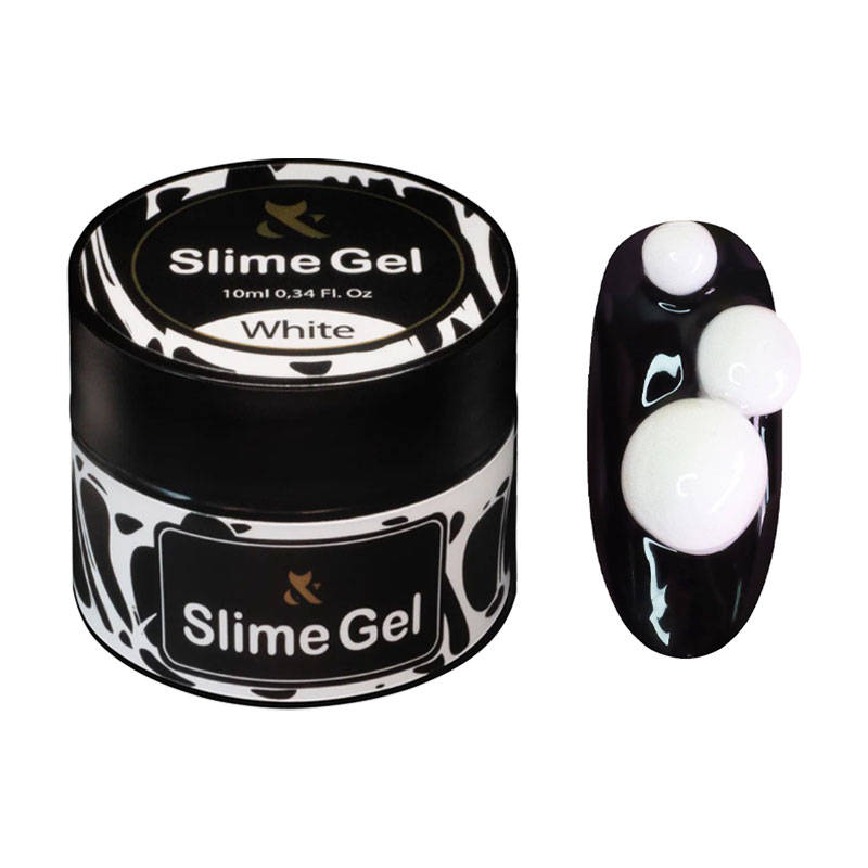 Гель-жуйка для дизайну нігтів F.O.X Slime Gel, White, 10 мл